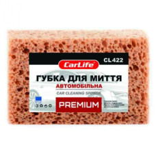 Губка для миття CarLife PREMIUM з великими порами 190x120x70mm, коричнева (CL-422)