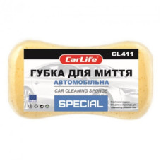 Губка для миття CarLife SPESIAL з великими порами 220x120x60mm, жовта (CL-411)