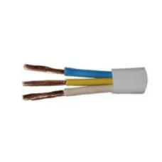 Кабель силовий ЗЗКМ 3х2.5 кв.мм гнучкий, плоский, 100м (ШВВП 3x2,5 ECG / 705864)