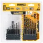 Набор сверл DeWALT по металлу Black&Gold HSS-G, 19 шт, кейс Tough Case (DT70728)
