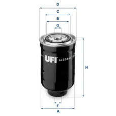 Фільтр паливний UFI 24.374.00