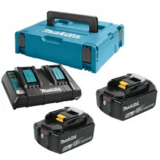 Набір акумулятор + зарядний пристрій Makita набір LXT (BL1860Bx2, DC18RD, Makpac3) (198077-8)