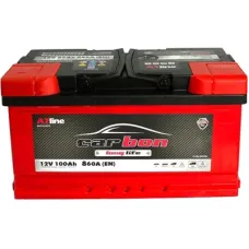 Акумулятор автомобільний CARBON 100 Ah/12V Euro короткий (CRB100-L4-00)