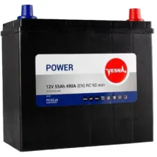 Аккумулятор автомобильный Vesna 55 Ah/12V Japan Euro (415 855)