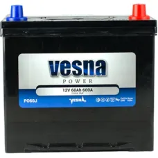 Аккумулятор автомобильный Vesna 60 Ah/12V Japan Euro (415 060)