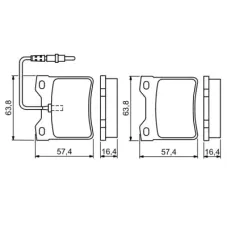 Тормозные колодки Bosch 0 986 494 055