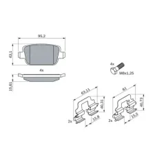 Тормозные колодки Bosch 0 986 494 214
