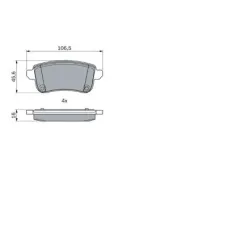 Тормозные колодки Bosch 0 986 494 978