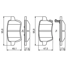 Тормозные колодки Bosch 0986494802