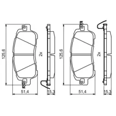 Тормозные колодки Bosch 0986494832
