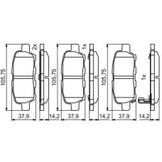 Тормозные колодки Bosch 0986494861