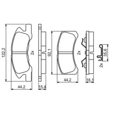 Тормозные колодки Bosch 0986494878