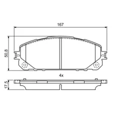 Тормозные колодки Bosch 0986495404