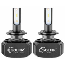 Автолампа SOLAR H7 LED 12/24V 40W 5000Lm 6000K, CSP1860 (8207)