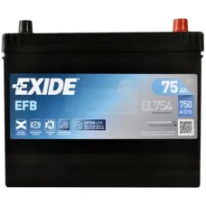 Акумулятор автомобільний EXIDE START-STOP EFB 75Ah ASIA Ев (-/+) (750EN) (EL754)