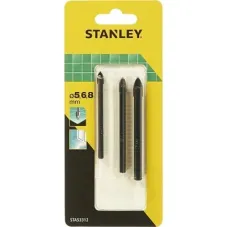 Набор сверл Stanley по плитке d=5/6/8мм, L=70/76/80 мм (STA53312)
