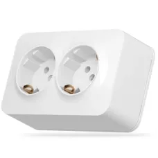 Розетка Videx BINERA IP20 зовнішня 2ая із заземленням біла (VF-BNS22G-W)