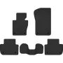 Коврик в салон EVAtech BMW X3 (E83) 2003-2010 1 покоління SUV EU (BM21096CB5RBB)