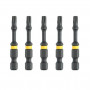 Набір біт DeWALT IMPACT TORSION, ударні, Torx, T15, L=57 мм, 5 шт (DT7394T)