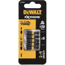 Набор бит DeWALT IMPACT TORSION, ударные, Torx, Т30, L= 25 мм, 5 шт (DT7384T)