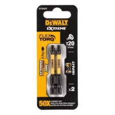 Набір біт DeWALT IMPACT TORSION, ударні, Т20, L=57 мм, 2 шт (DT70533T)