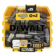 Набор бит DeWALT Philips, Ph2, L=25 мм, 25 шт (DT71522)