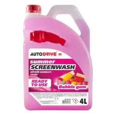 Омыватель автомобильный AUTO DRIVE Summer Screen Wash Bubble Gum 4л (AD0133)