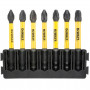 Набір біт DeWALT в касеті для Tough Case, FlexTorq, L=57 мм, Рh1, Рh2-2шт, Рz1, Рz2-2шт. (DT70819)