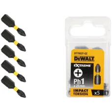 Набір біт DeWALT IMPACT TORSION, ударних, Philips, Ph1, L=25 мм, 5 шт (DT7993T)