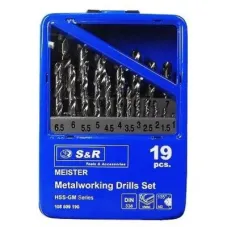 Набор сверл S&R MEISTER 19шт 1.0-10.0мм (108809190)