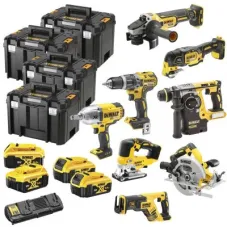 Набір електроіструментів DeWALT 8 од., 18 В XR Li-lon, 4 кейса TSTAK, 4*5Ah АКБ та 1 ЗП (DCK865P4T)