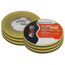 Ізоляційна стрічка AMS 0,13*19мм*20м glossy yellow-green PVC IZ-1920 YG (AMSIZ-1920YG)