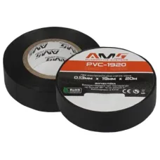 Ізоляційна стрічка AMS 0,13мм*19мм*20м matte black PVC PVC-1920 (AMSPVC-1920)