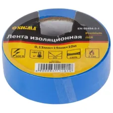 Ізоляційна стрічка Sigma ПВХ синя 0.13мм*19мм*10м Premium (8411401)