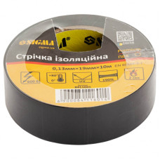 Ізоляційна стрічка Sigma ПВХ чорна 0.13мм*19мм*10м Premium (8411601)