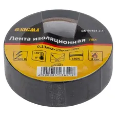 Ізоляційна стрічка Sigma ПВХ чорна 0.13мм*19мм*10м (8413601)