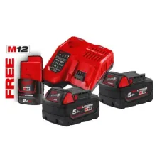 Набор аккумулятор + зарядное устройство Milwaukee Li-Ion M18 NRG-502 В5 2шт; ЗП M12-18FC M12 (4933459217)