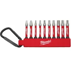 Набор бит Milwaukee SHOCKWAVE carabiner 2 (10 шт) 4xPH2, 4xPZ2, 1xTX20, 1xTX25 (4932492939)