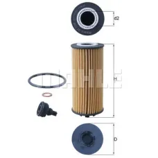Фильтр масляный Mahle OX1238D