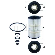 Фильтр масляный Mahle OX345/7D