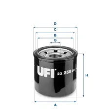 Фільтр масляний UFI 23.258.00