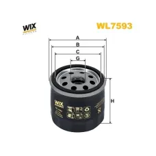 Фильтр масляный Wixfiltron WL7593