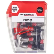 Набор бит Milwaukee SHOCKWAVE, PH2, 25мм, 25шт (4932430853)