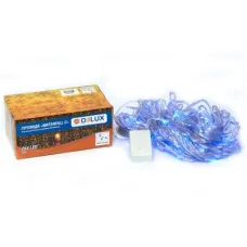 Гірлянда Delux Waterfall С 264LED 3х2 м синій/прозорий IP20 (90018005)