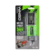 Автомобільний клей WINSO епоксидний двокомпонентний Metal Epoxy 30g,сірий (300500)