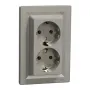 Розетка Schneider Electric ASFORA із заземленням подвійна бронза 16А (EPH9900169)
