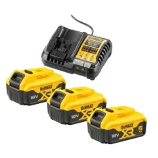 Набір акумулятор + зарядний пристрій DeWALT 10,8 - 54 В, 4A, 18В XR Li-Ion, 3 x 5Ah DCB184 (DCB1104P3)