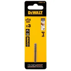 Свердло DeWALT по металу Black & Gold, HSS-G, 1.5 х 40 х 18 мм, 3 шт. (DT20511)