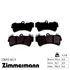 Тормозные колодки ZIMMERMANN 23693.165.9