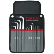 Ключ Toptul шестигранный с шаром 1,5-10мм 11шт. супердлинный в чехле (GPAQ1101)